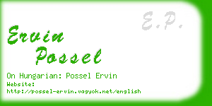 ervin possel business card